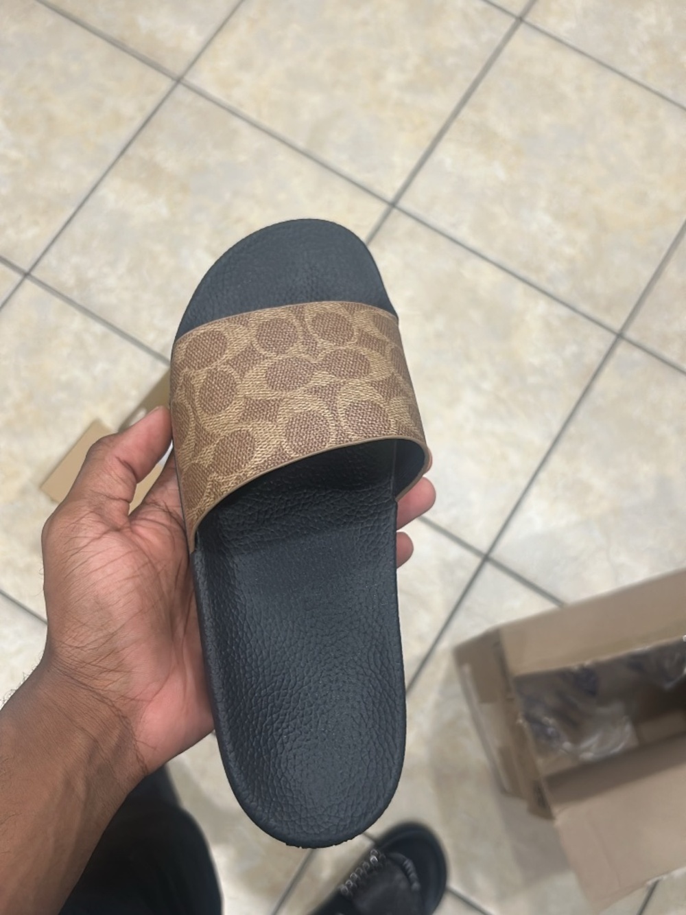 Coach Outlet Slides Signature Canvas